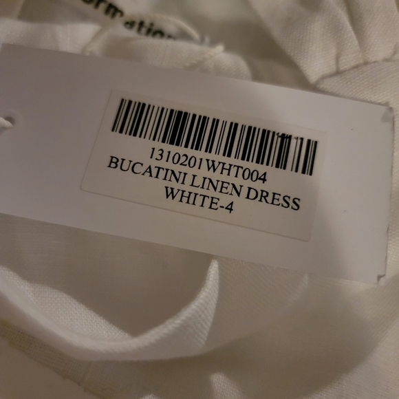 Reformation Bucatini Dress in White NEW - Picture 14 of 14